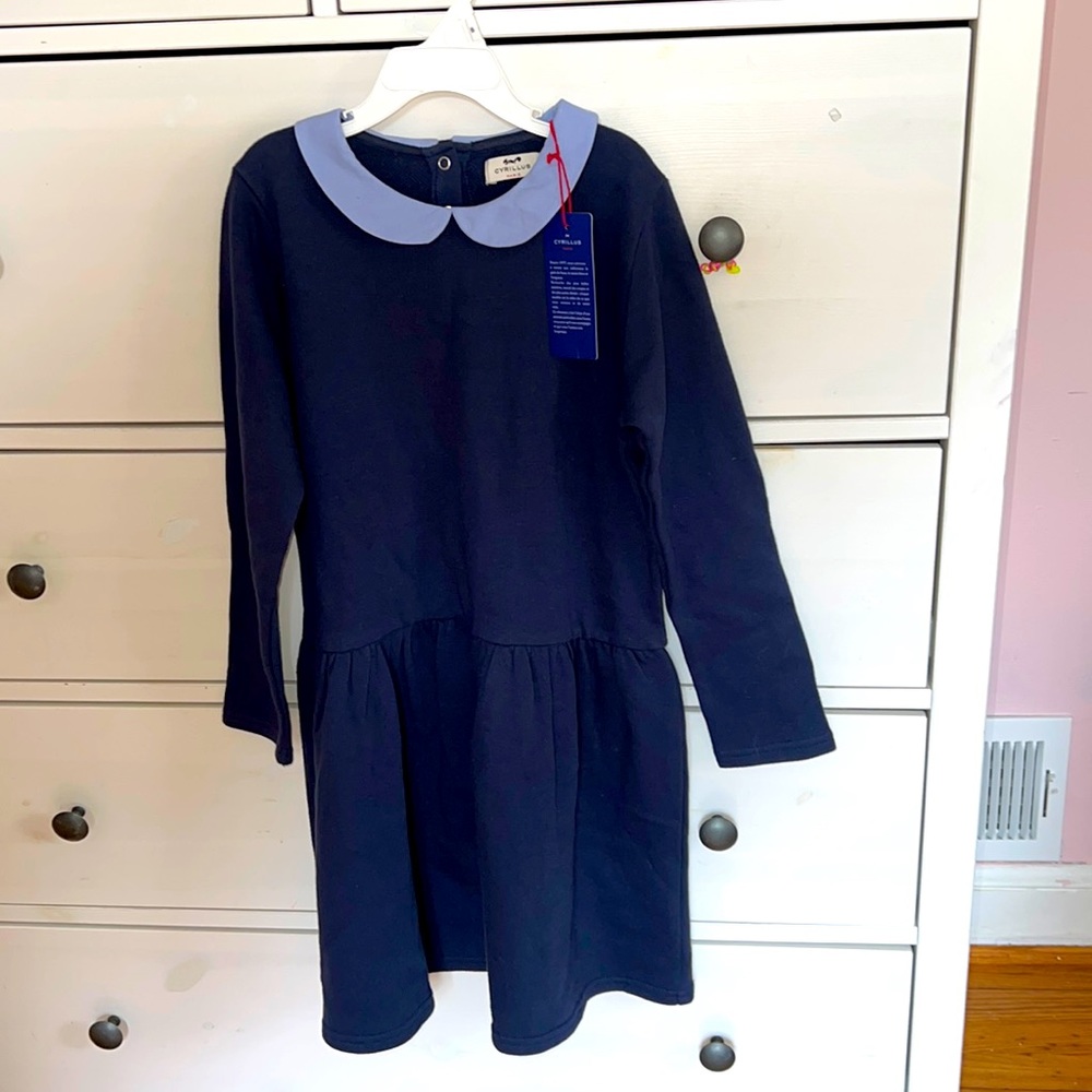 Cyrillic Peter Pan Collar Dress